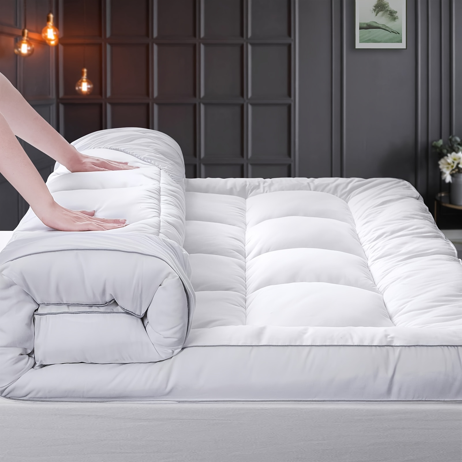 Mattress Pad Topper - Mattress Topper Pad, Pillow Top Mattress