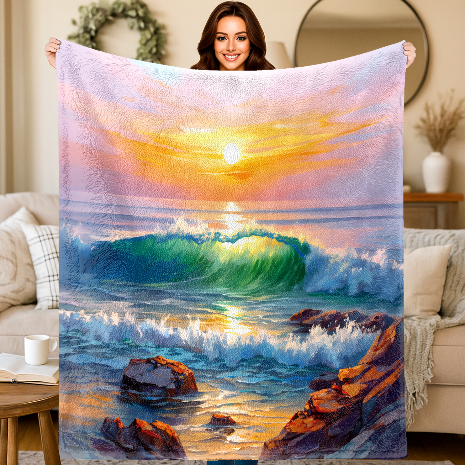 Inspiration Ocean Sunrise Patt - đánh giá và giá Sunrise Home Textiles & Apparel