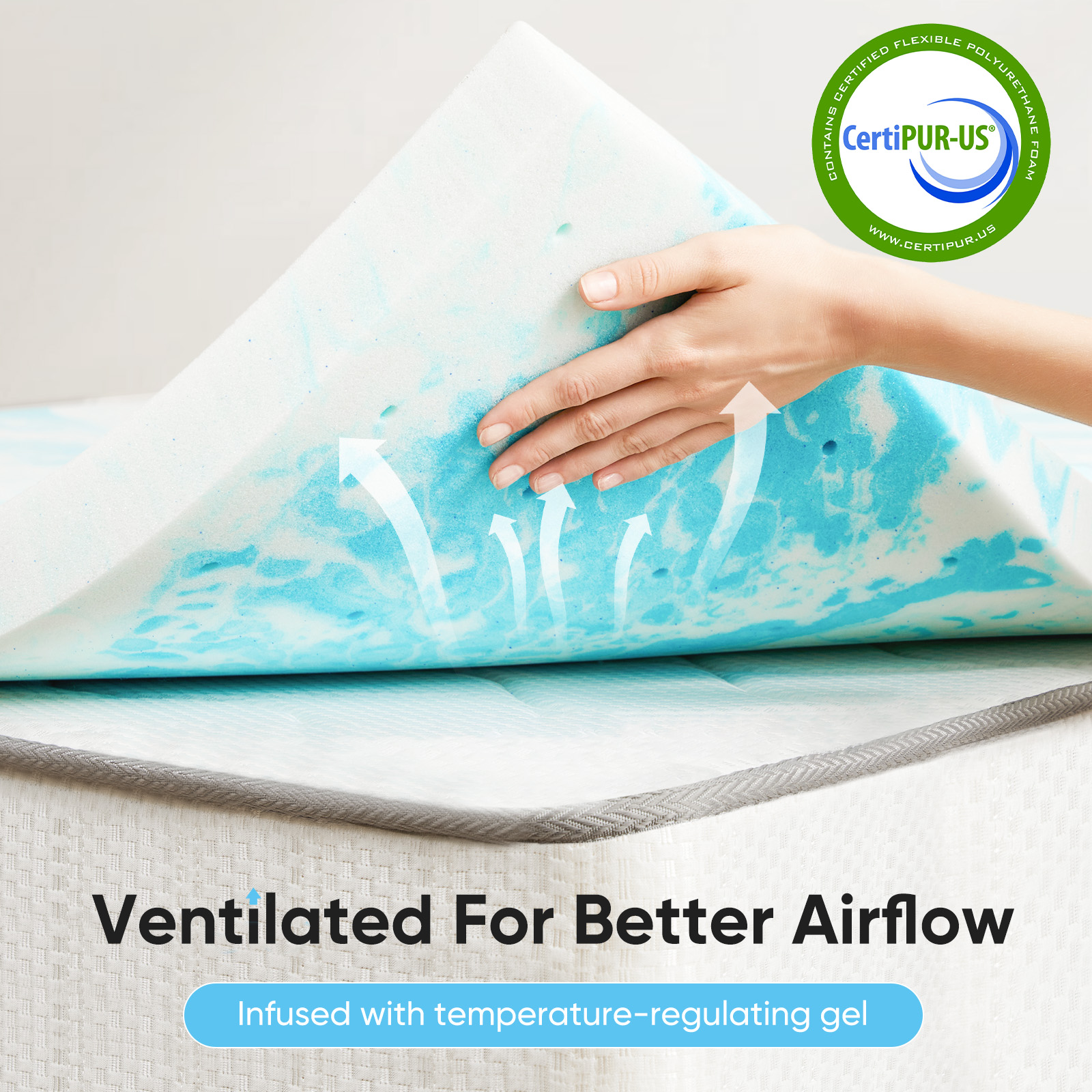 JHK 2 Inch Gel Memory Foam Mat - đánh giá và giá Mattress Pad Topper