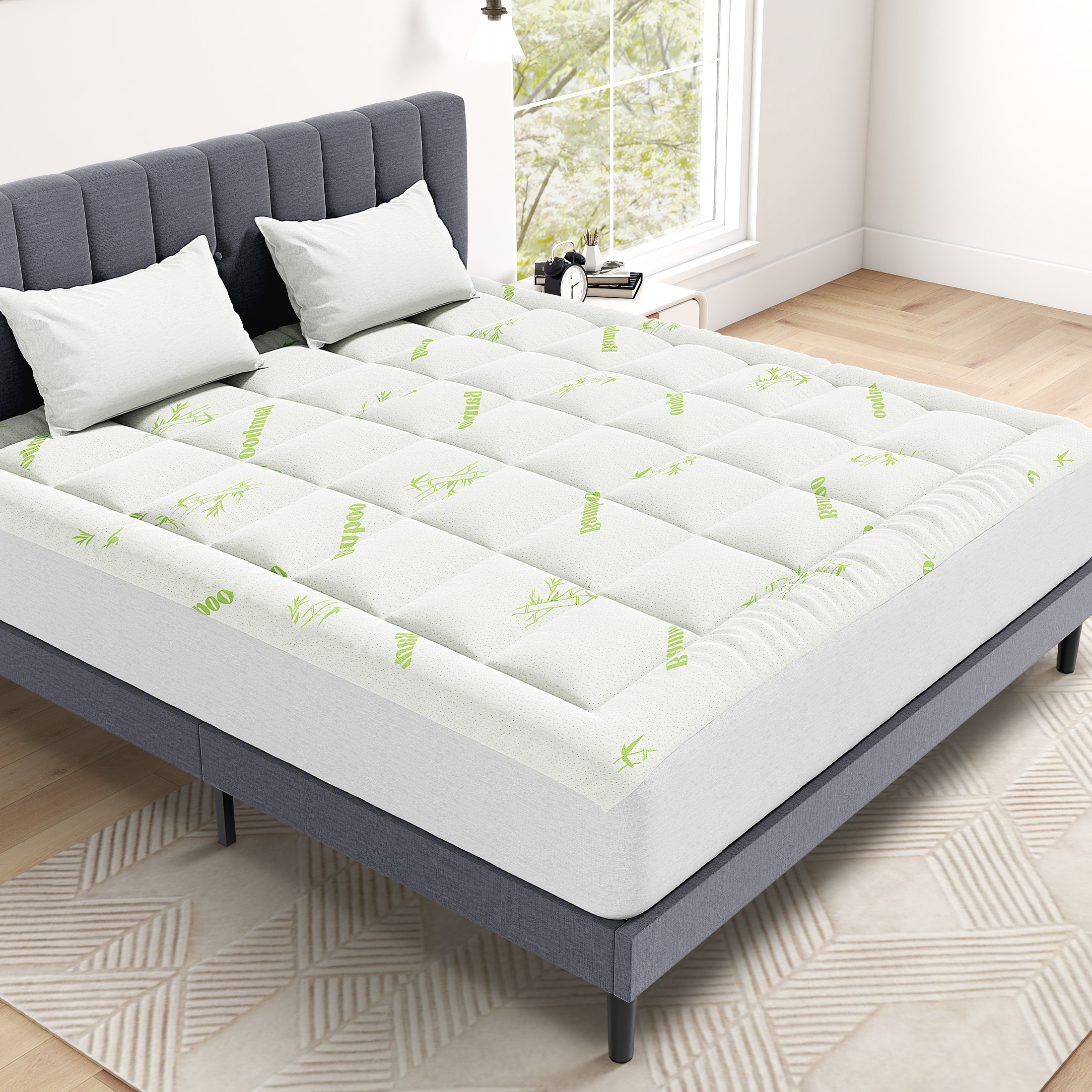 MCQ 400g Bamboo Viscose Derive - đánh giá và giá Mattress Pad Topper