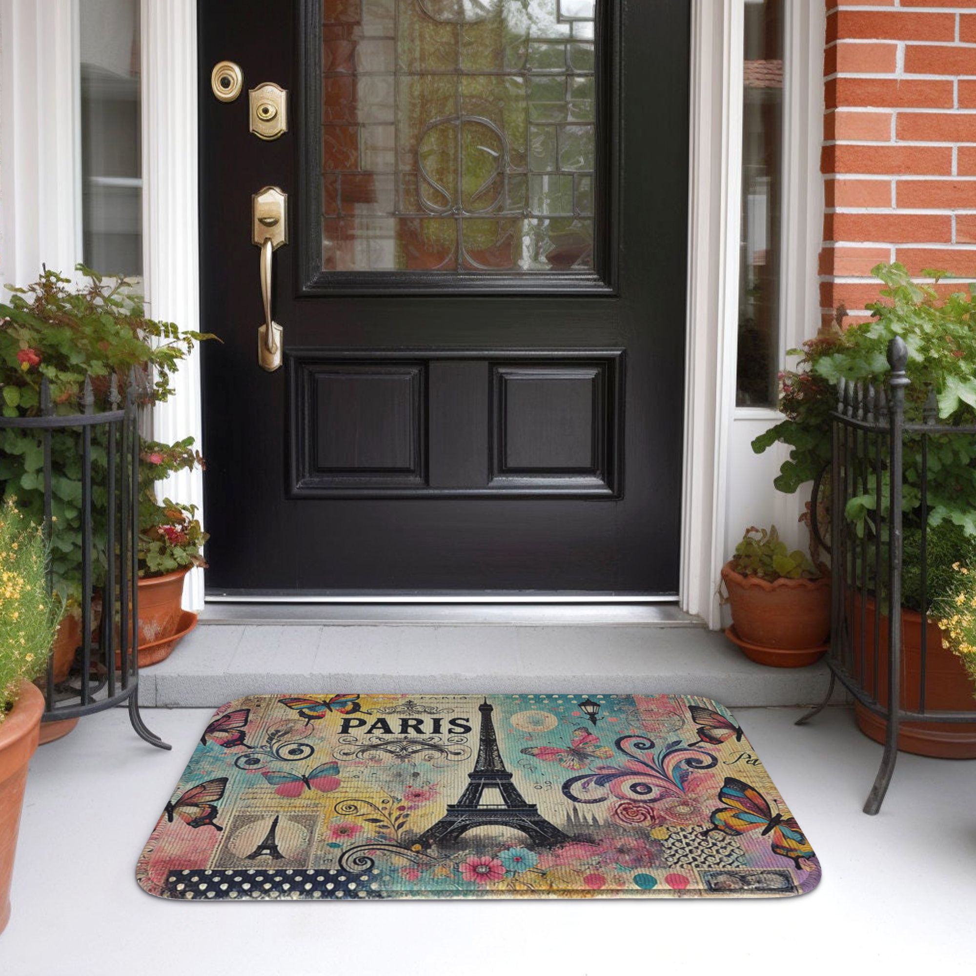 Paris Eiffel Tower art Doormat - đánh giá và giá Home Textiles Paris