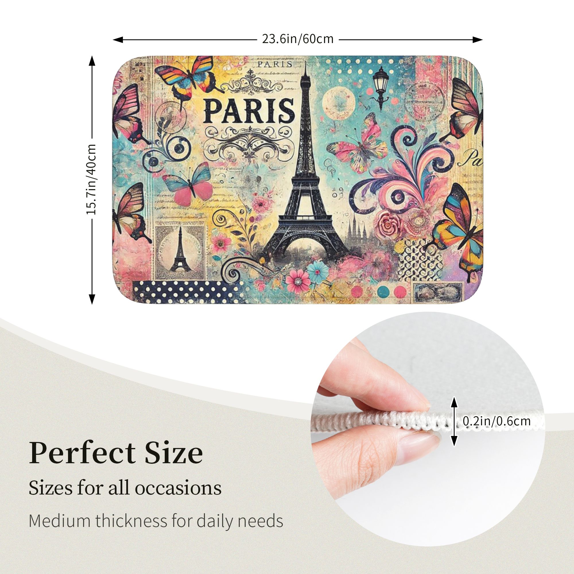 Paris Eiffel Tower art Doormat - đánh giá và giá Home Textiles Paris