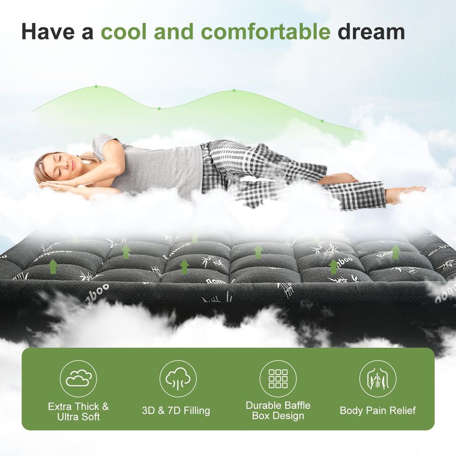 Queen Size Mattress Topper Vis - đánh giá và giá Mattress Pad Topper