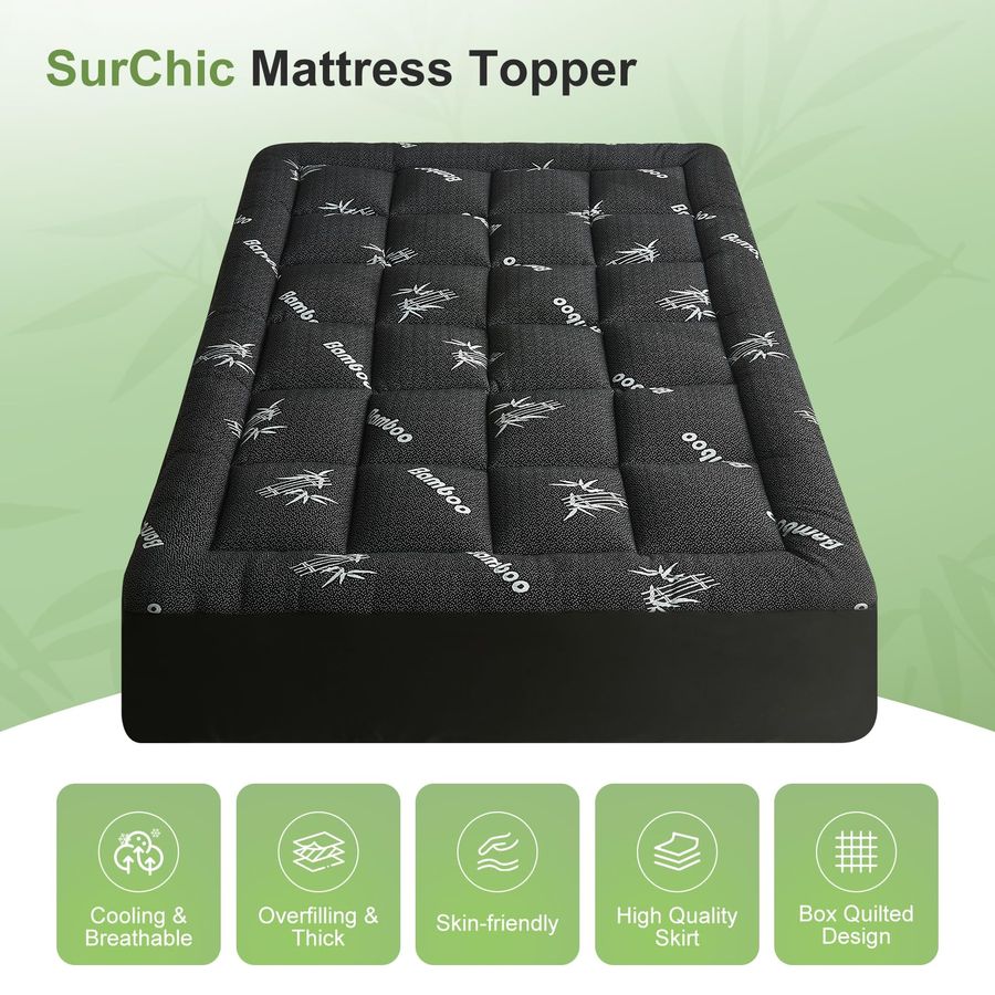 Queen Size Mattress Topper Vis - đánh giá và giá Mattress Pad Topper