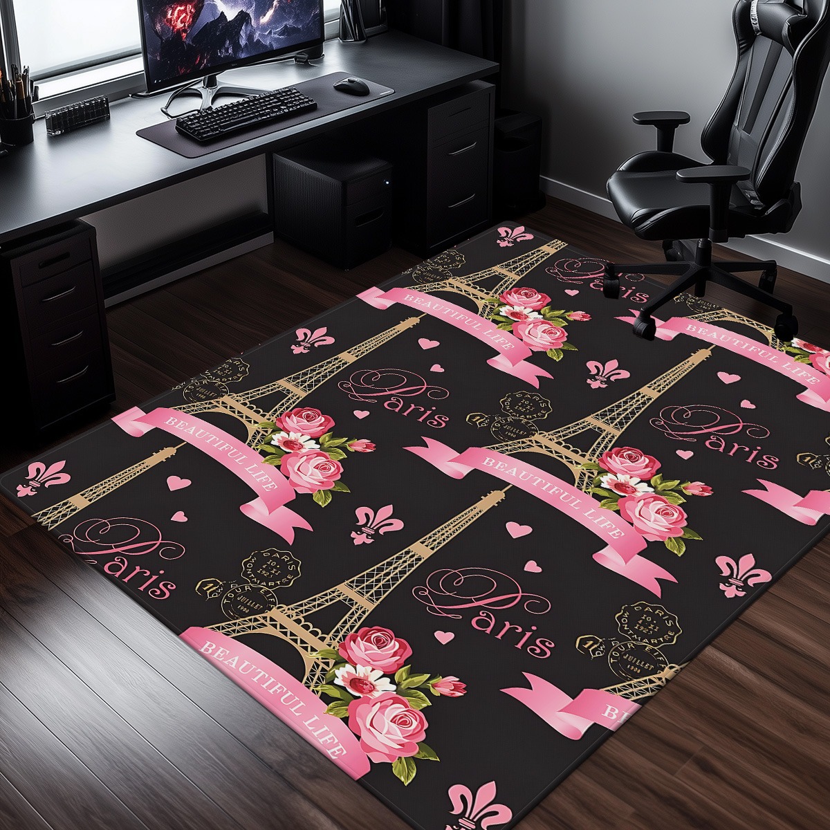 Paris Eiffel Tower Rose Pink C - đánh giá và giá Home Textiles Paris