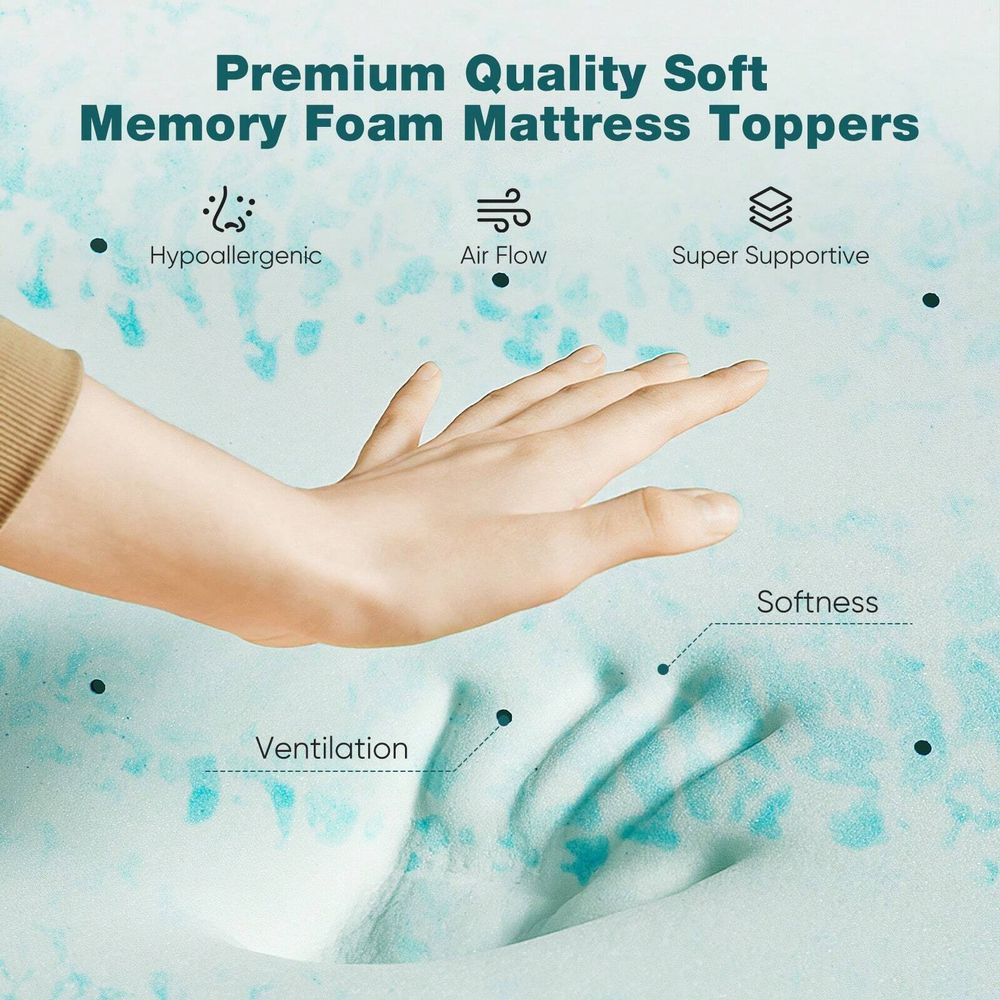 Memory Foam Mattress Topper 2  - đánh giá và giá Mattress Pad Topper