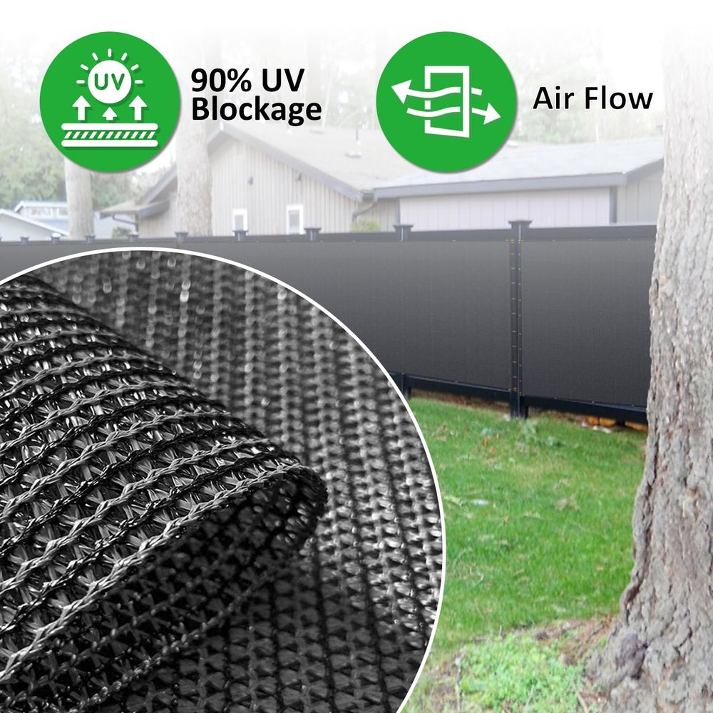 x 100ft Black Privacy Screen F - đánh giá và giá P & C Home Textiles Usa